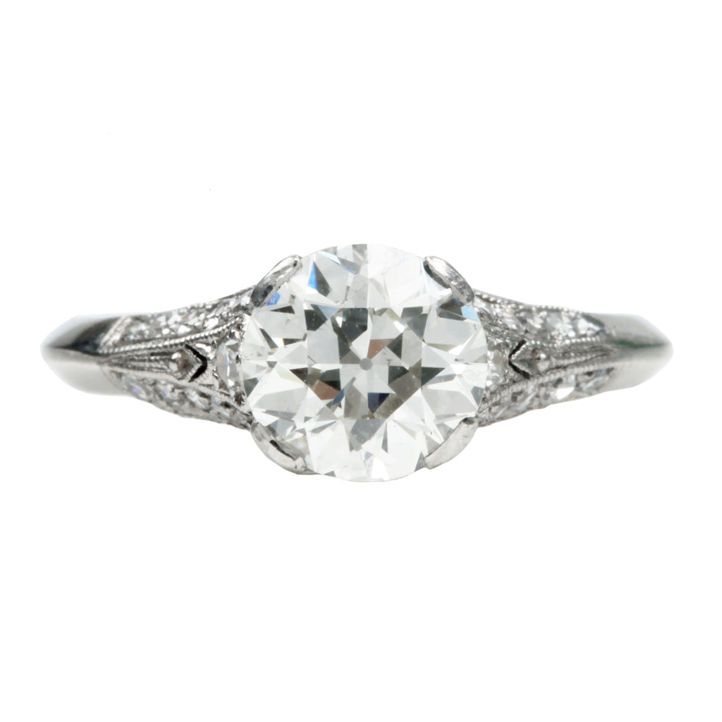 Early 20th Century Platinum Diamond Ring