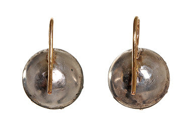 Georgian Round White Paste Button Earrings