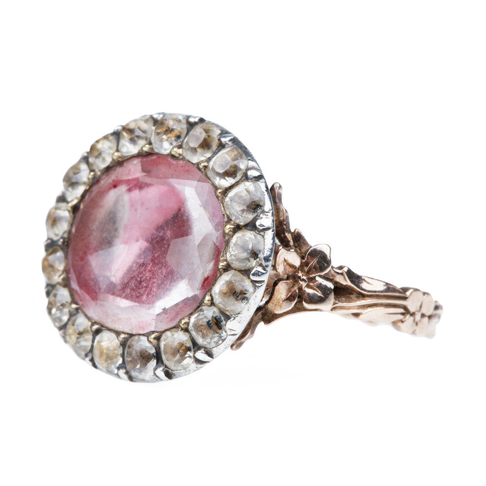 Georgian Era Pink Paste Ring