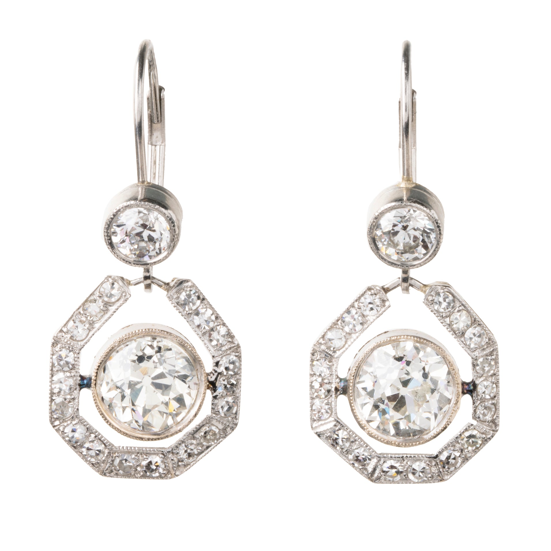 3-prong 'Martini' Diamond Earrings--Setting Only | 304