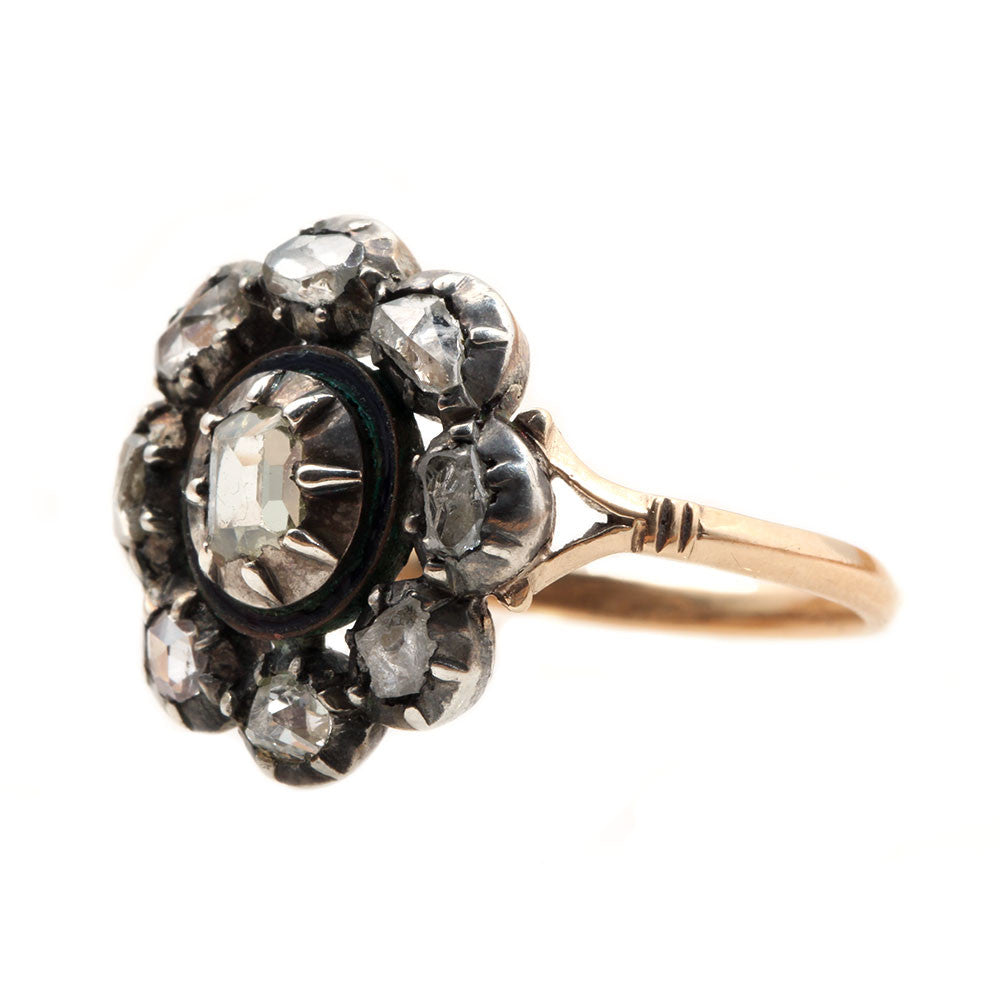 Early 19th Century Table Cut Diamond Cluster Ring
