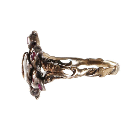 Georgian Diamond and Ruby Ring – Bell and Bird
