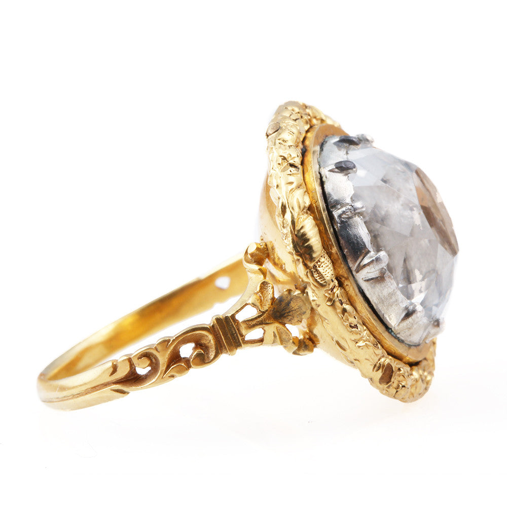 Georgian Gold Rock Crystal Ring