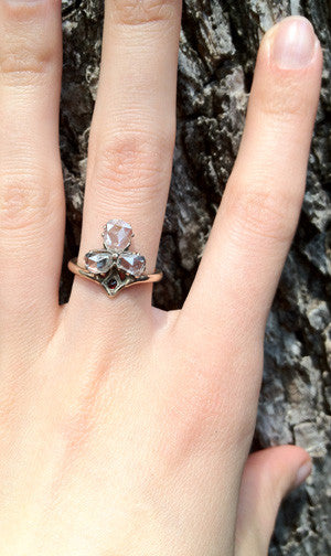 Romanian Rose Cut Diamond Ring