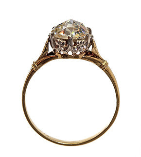 Late Victorian Ring with Early Rose Cut Diamond