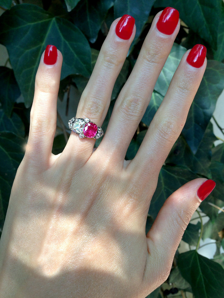 Mid 19th Century Ruby and Diamond Ring – Bell and Bird
