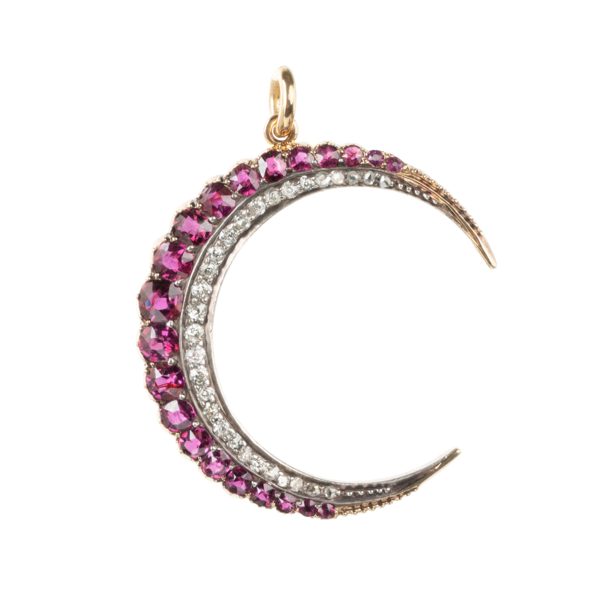 Ruby Moon Setting Victorian Era Ruby Crescent Moon Pendant – Bell and Bird