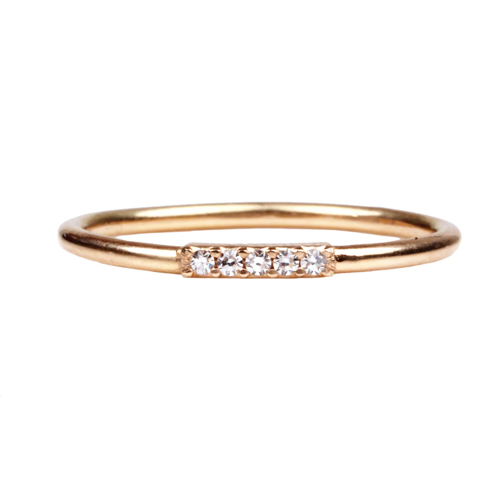 PAVE FIVE DIAMOND BAND