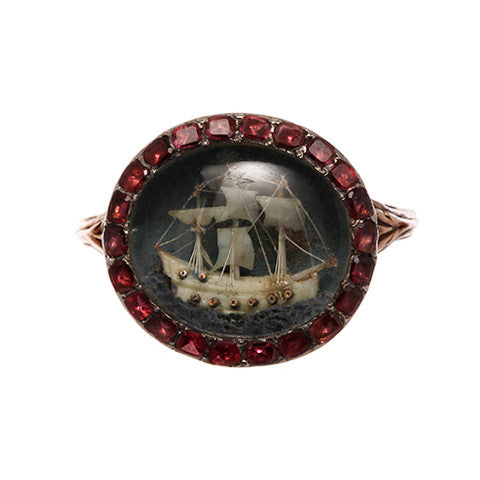 Georgian Nelson Era Micro Ship Ring