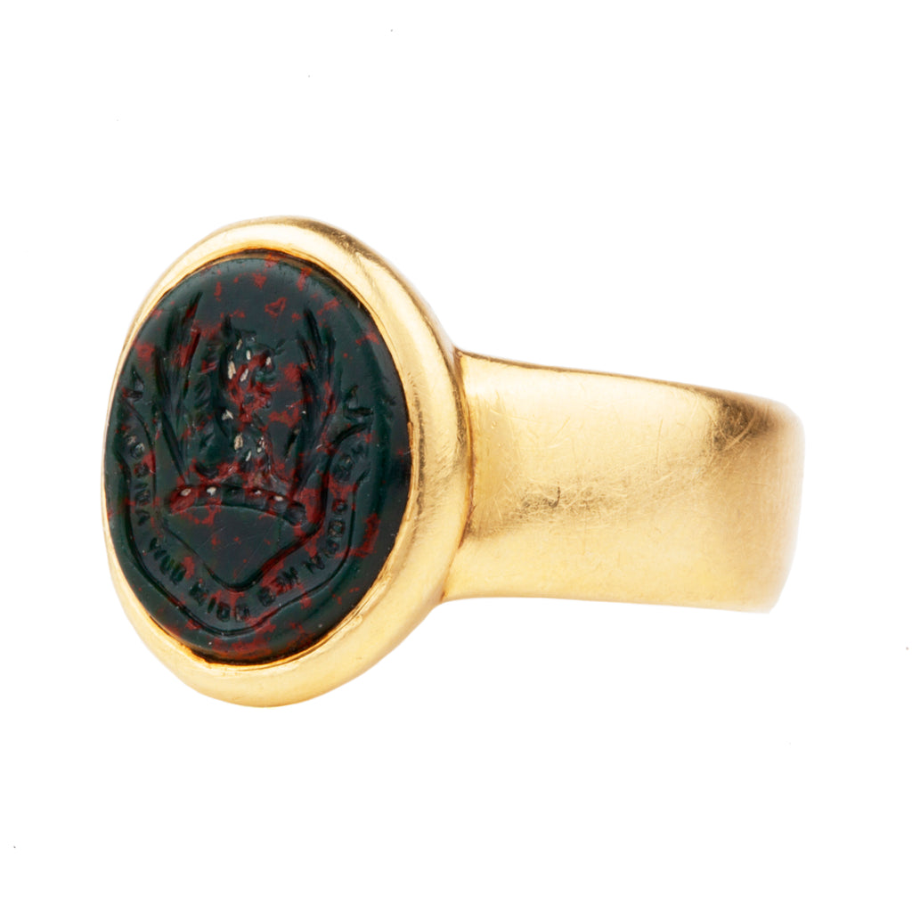 Victorian Bloodstone Signet Ring