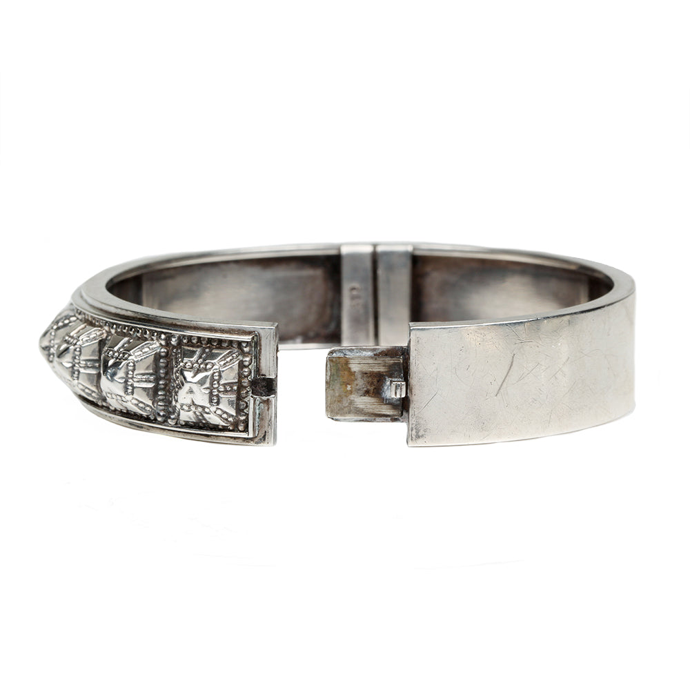 Victorian Silver Studded Bangle