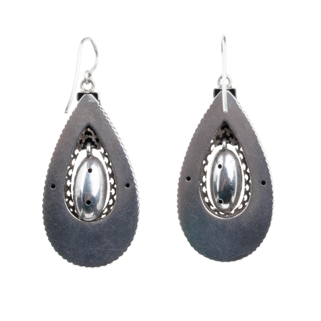 Victorian era silver Pendulum earrings