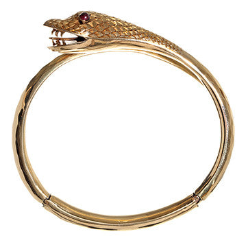 Victorian Gold Snake Bangle