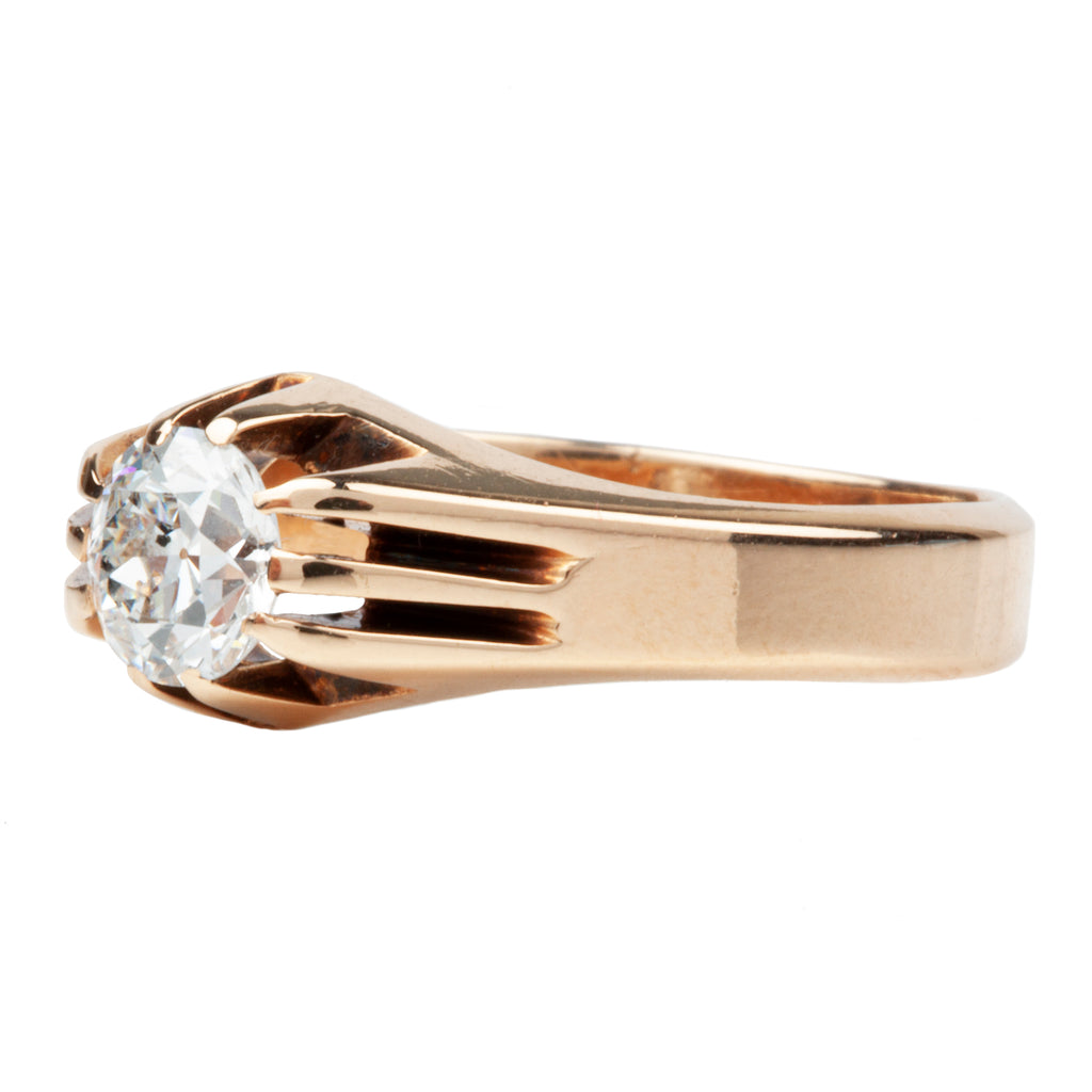 Turn of the Century Old European Cut Diamond Solitaire Ring