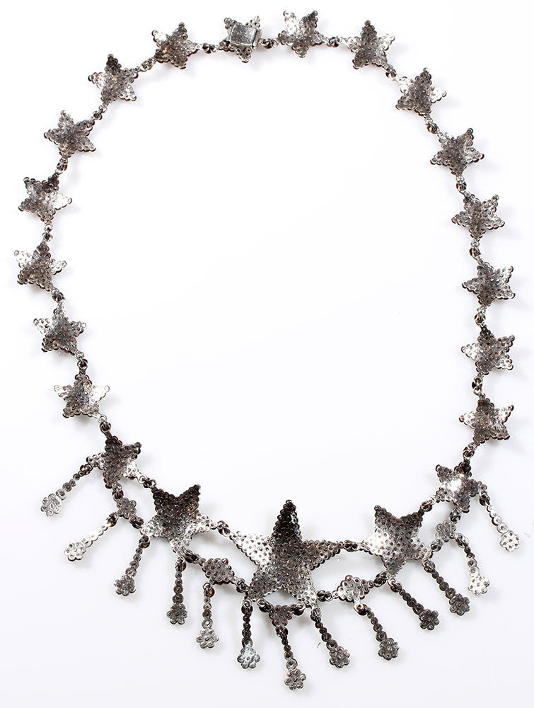 19th Century Cut Steel Star Necklace