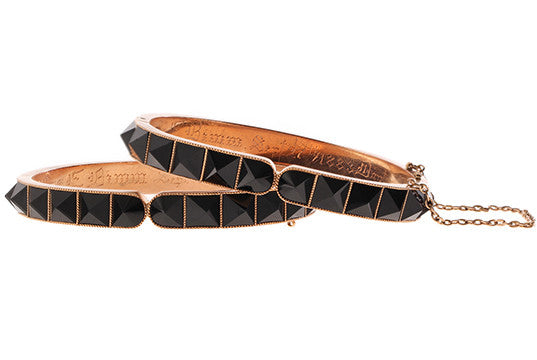 Victorian Onyx Matched Bracelet Set