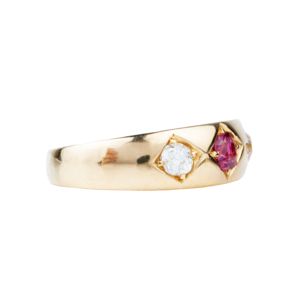 Edwardian Era Ruby and Diamond Ring