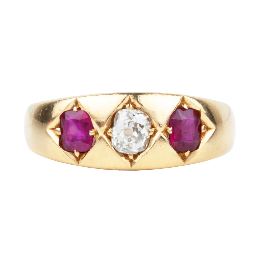 Edwardian Era ruby and diamond ring