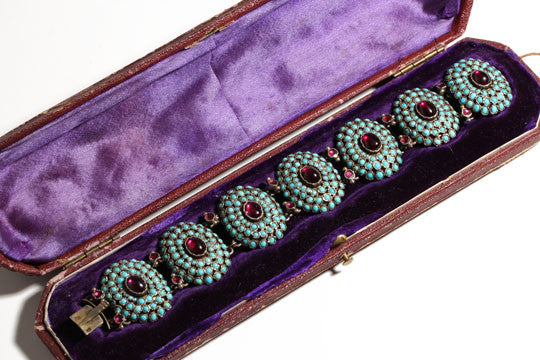 Garnet & Turquoise Austro-Hungarian Bracelet
