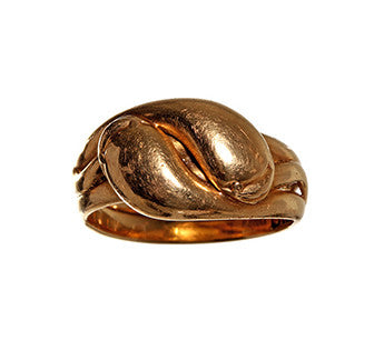 Gold Edwardian Entwined Snake Ring