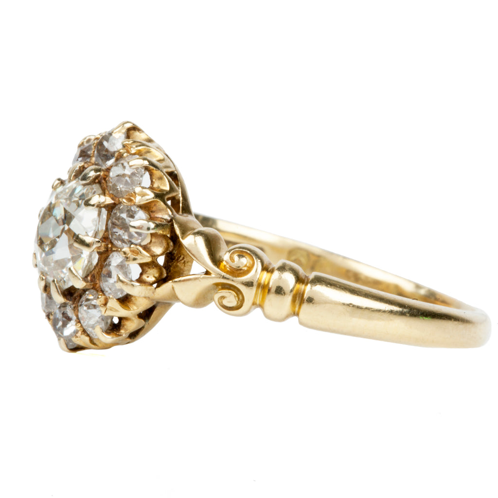 Late Victorian Diamond Cluster Ring