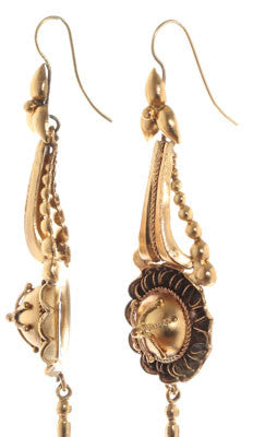 Victorian Pinchbeck Earrings