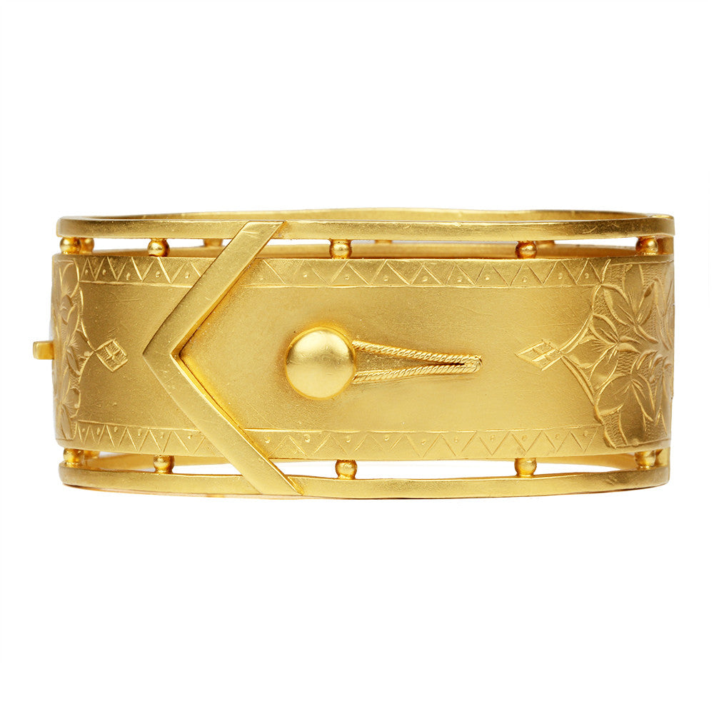 Victorian Gilded Buckle Bangle
