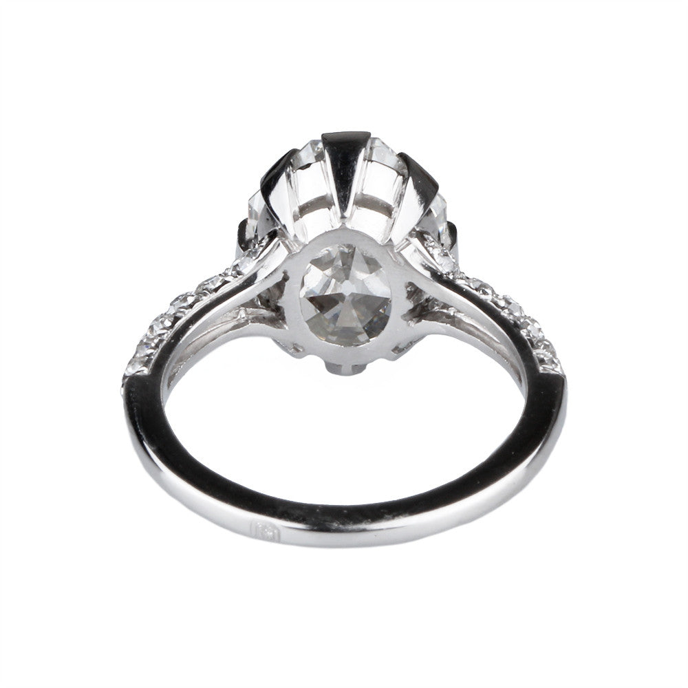 Edwardian Inspired Octagonal Old Mine Cut Diamond Ring