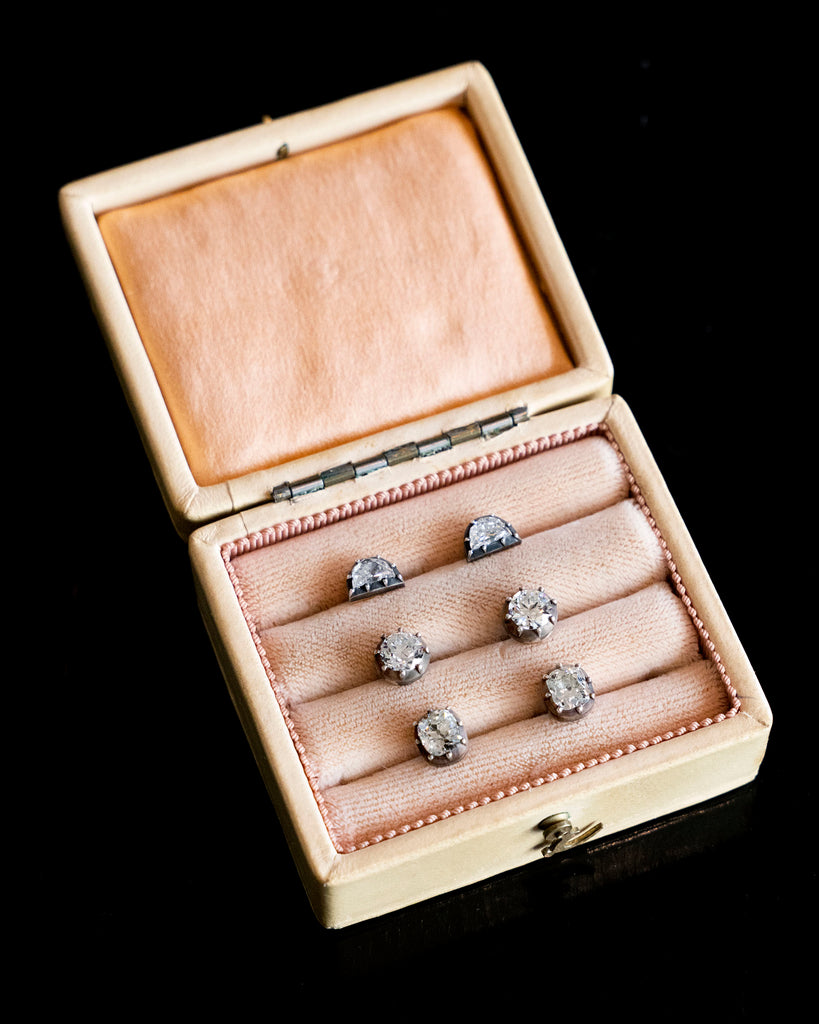 Bell & Bird Old Mine Cut Diamond Earrings
