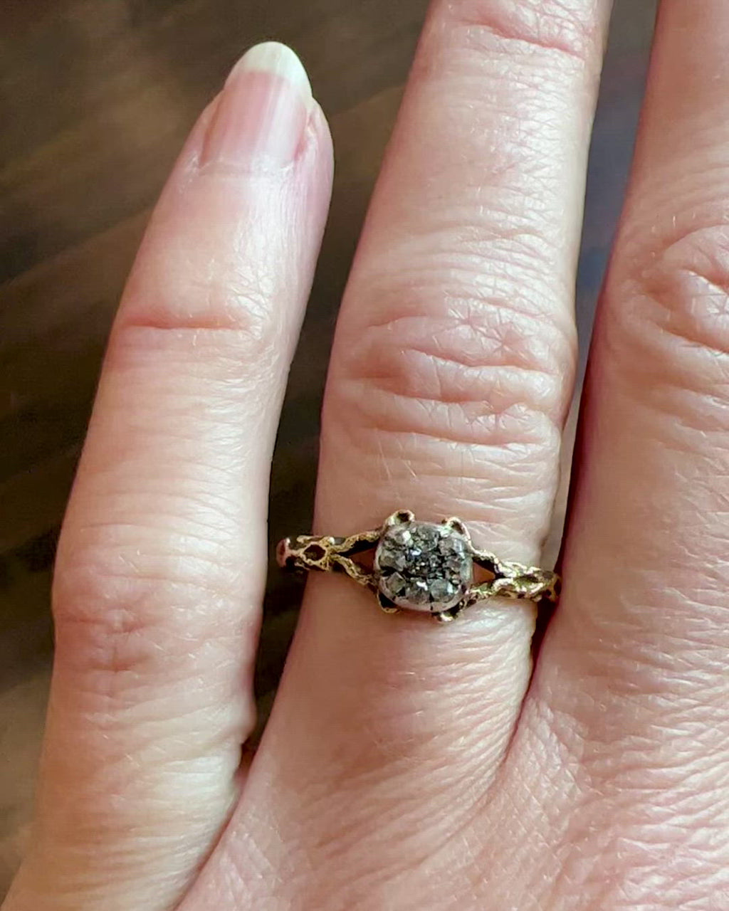 Asscher Cut Petite Bypass diamond Engagement Ring In 14K Rose Gold |  Fascinating Diamonds