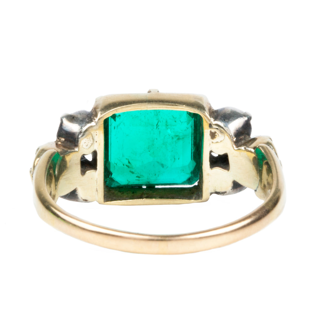 Early Victorian Era Emerald and Diamond Ring