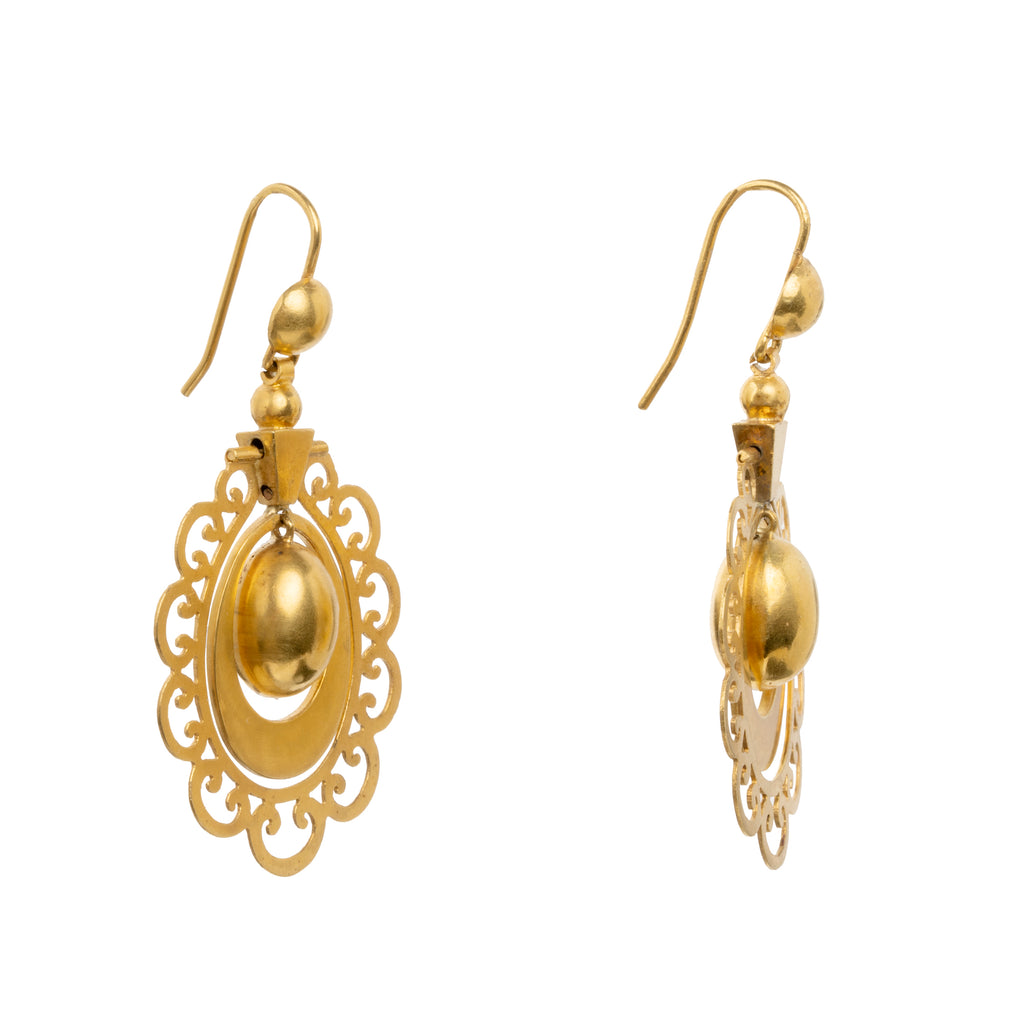 Victorian Era Gold Earrings