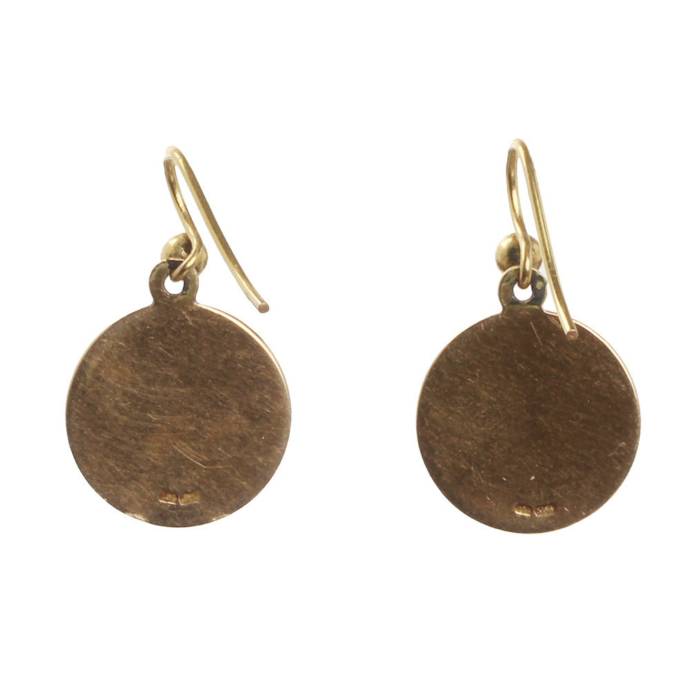 Antique Astrological Medallion Earrings
